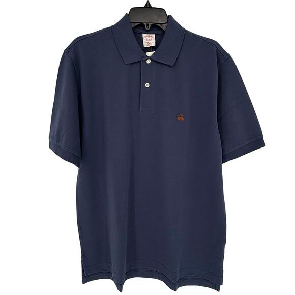 Brooks Brothers Men's Performance Polo Shirt Solid Navy - Picture 1 of 6